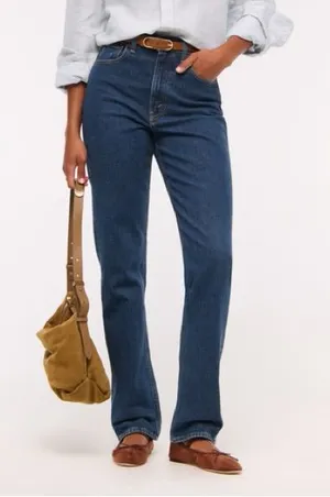 NWOT Abercrombie & Fitch‎ Curve Love 90s Straight Ultra High Rise 32/14 Short thumbnail 1