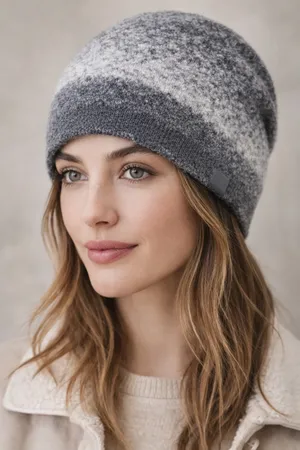 Barefoot Dreams CozyChic Ombre Gray Beanie NWT thumbnail 1
