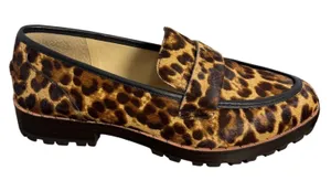 Vince Camuto Leopard Calf Hair Lug‎ Sole Loafers Size 7 New Statement thumbnail 1