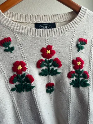 Floral Knit Sweater Multi Size M thumbnail 4