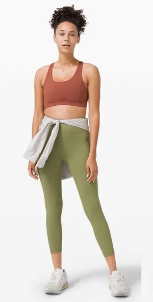 Lululemon Invigorate‎ High-Rise Tight 25" Bronze Green Womens Size 6 thumbnail 1