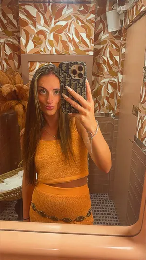 TJ Maxx Orange Lace Maxi Skirt Set thumbnail 3