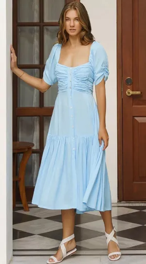 e.l.f. Brand New & Never Worn Smocked Blue Dress thumbnail 3