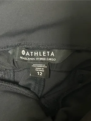 Athleta Headlands Hybrid Cargo Tight Black Size 12 thumbnail 2