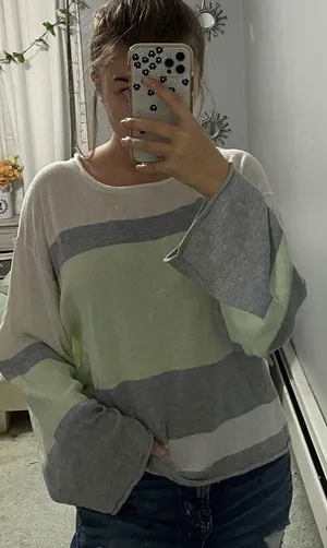 Striped Boutique Sweater Multi Size M thumbnail 1