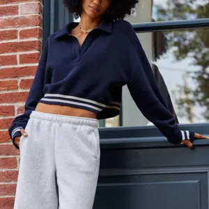 OFFLINE By Aerie Cloud Fleece Polo Sweatshirt thumbnail 2
