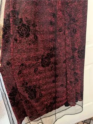 Roberta Vintage Burgundy Floral Mesh Whimsigoth, 90s Whimsigoth, Vampy Grunge thumbnail 6