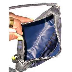 Longchamp Le Pliage LGP Nylon Pouch Clutch Black Navy thumbnail 5