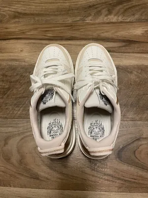 Le Tigre 1977 Women’s TW MIDTOWNLO Casual Sneaker White Beige Metallic Bronze 8M thumbnail 6