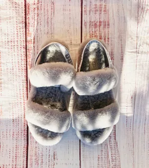 UGG oh yeah slides fuzzy wool Slippers 8 thumbnail 4