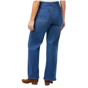 NEW‎ Rafaella Denim Wide Leg Jeans Plus Size 14 Patch Pockets Casual Boho Preppy thumbnail 2