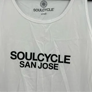 SoulCycle San Jose Unisex Small White Logo Tank Top NWT Spin Fitness thumbnail 4