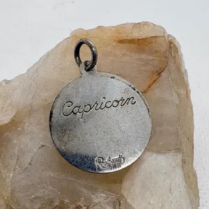 Rembrandt Vintage Sterling Silver Capricorn Zodiac Charm Sea Goat‎ Pendant 3.06g thumbnail 2