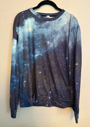 Light Crewneck Sweatshirt Blue Size L thumbnail 1
