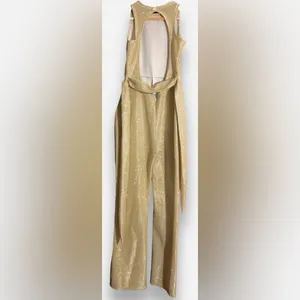 Gold Metallic 1 piece Cutout Jumpsuit NWOT💖 thumbnail 6