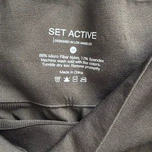 SET Active Women’s Ribbed Medium Brown Leggings *flaw read thumbnail 4