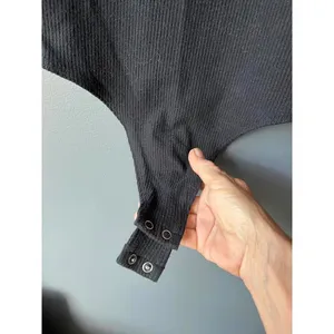 American Eagle Black Ribbed Bodysuit thumbnail 5