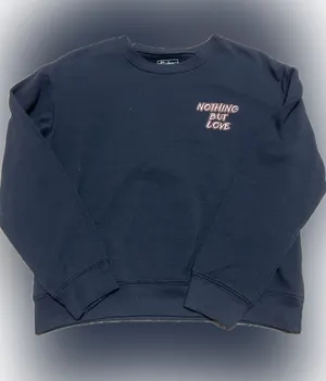 Miken Black Crewneck Sweatshirt‎ with Subtle Chest Logo thumbnail 1