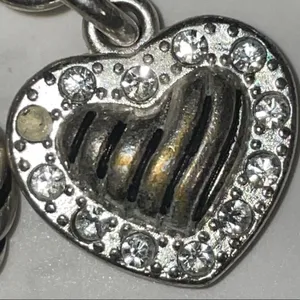 Silver toggle hearts necklace thumbnail 3