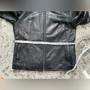 Nice genuine leather jacket 🖤🖤 Black Size L thumbnail 9