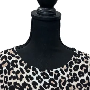 Asos Design Leopard Print Tiered‎ Babydoll Mini Dress Size 12 Ruffle Sleeve thumbnail 3