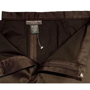 Banana Republic NWT Brown Stretch “Cotton Sateen” Flat Waist Pants Size 6L thumbnail 4