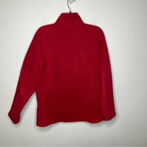L.L. Bean hot pink fleece full‎ zip jacket women’s size large casual thumbnail 2