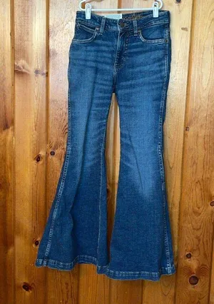 Wrangler retro women’s flare western jeans size 25X30 cowgirl rodeo jeans NWT thumbnail 1