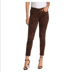 NWT BlankNYC Leopard Corduroy Mid-Rise Skinny Jeans SZ-31 Brown Black thumbnail 5