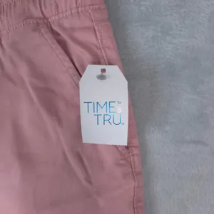 Time and‎ Tru Knit Shorts Women XL 16-18 Pink Relaxed Fit Elastic Waist Cuffed thumbnail 4