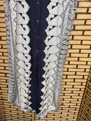 Maeve navy and beige shirt midi dress size XL thumbnail 5