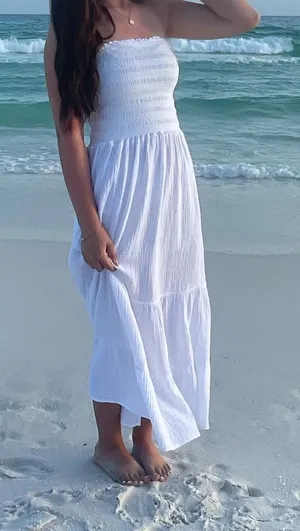 White Maxi dress thumbnail 1