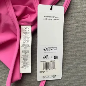 Alo Yoga Airbrush One And Done Short Onesie Paradise Pink S thumbnail 3