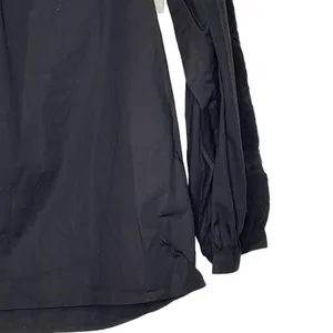J. Crew Blouse Top Size Small Black‎ With Lace Sleeves Cotton Stretch Blend thumbnail 3