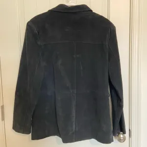 Vintage Middlebrook adult‎ black leather zip jacket padded shoulders — small thumbnail 8