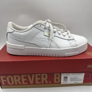 PUMA Court Sneaker, White, Women's Casual Low Top Leather Shoes Size 6.5 thumbnail 9