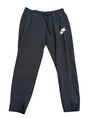 Nike Drawstring Sweatpants in Black, Size L thumbnail 1