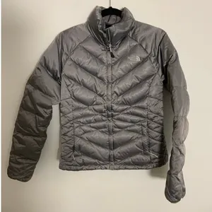 The North Face‎ Goose Down Puffer Jacket Womens Size Small Silver Gray thumbnail 1