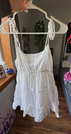 Altar'd State Babydoll Dress White thumbnail 1