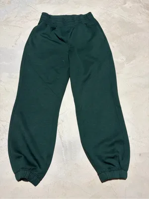 Abercrombie & fitch YPB Dark Green Elastic Waist Jogger Pants NEOKNIT S Short thumbnail 1