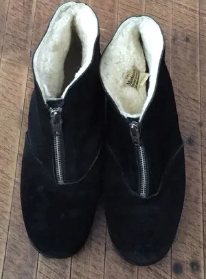 English Morelands vintage real sheepskin booties thumbnail 1
