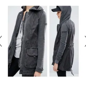 Abercrombie & Fitch Jacket Womens Charcoal Gray Military Hooded Utility, S‎ thumbnail 2