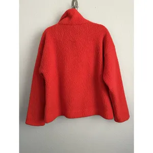 J.Crew Polartec Red Half Zip Sherpa Fleece Pullover Jacket Cozy Gorpcore XL thumbnail 2