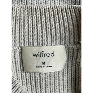 Aritzia Wilfred Women's Gray Ribbed Knit High Neck Sleeveless Crop Top Size M thumbnail 5