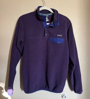 Patagonia Snap-T Fleece Pullover Size Medium Womens Purple‎ thumbnail 1
