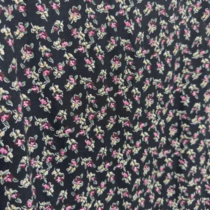 90s Handmade Women Indie Grunge Maxi Dress Small Black Ditsy Floral Square Neck thumbnail 4