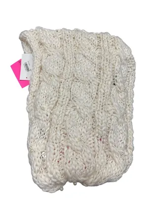 Betsey Johnson womens white cream beaded neck scarf One Size SKU 10-648 thumbnail 6