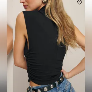 Reformation Lindy Knit Top in black size extra small thumbnail 3
