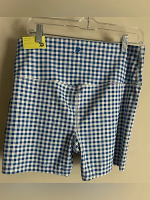All in Motion Everyday Soft Ultra High-Rise Bike Shorts 6" Blue Gingham thumbnail 4