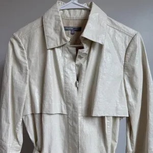 Bill Blass New York Unique VTG 90s Y2K Trench Coat Size 6 Luxury Faux‎ Leather thumbnail 3